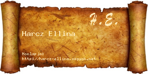 Harcz Ellina névjegykártya